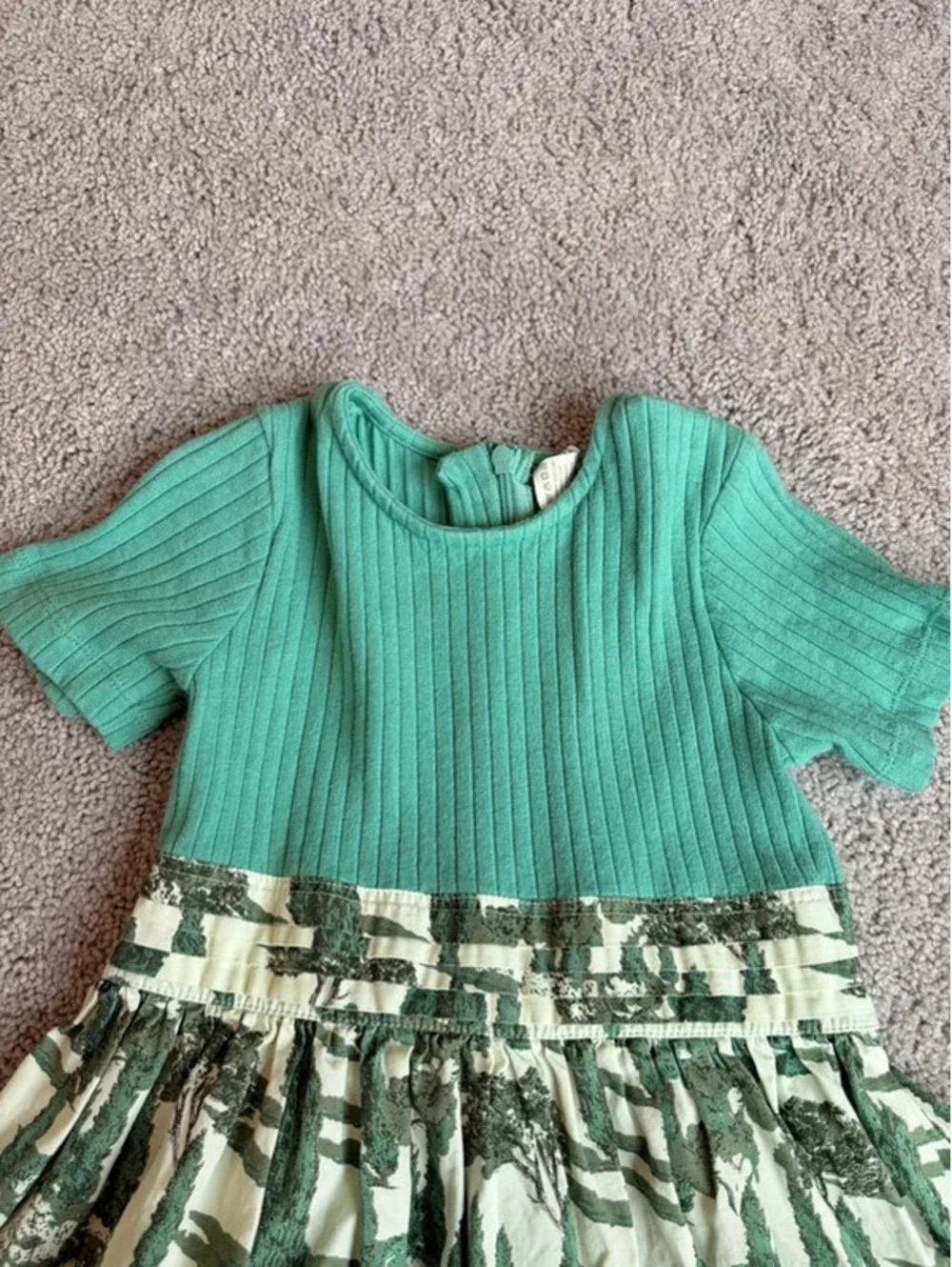 Kate Quinn Green Scenic Print Dress 4T